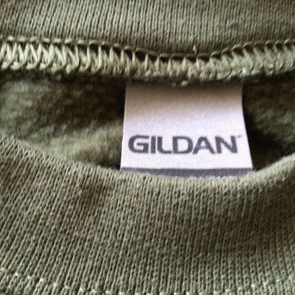 Gildan Sweatshirt SzM Unisex Fresno State Army ROTC Green Long Sleeve Used Good - Picture 4 of 10